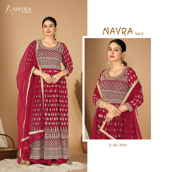 Amyra Nayra Vol 2 Wedding Wear Wholesale Georgette Salwar Suit Catalog
